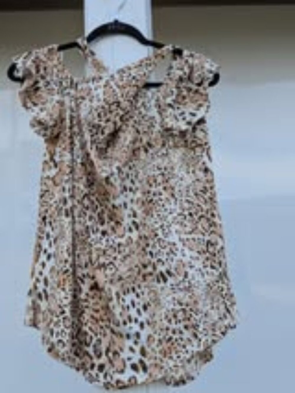 Brown Leopard Off shoulder Top